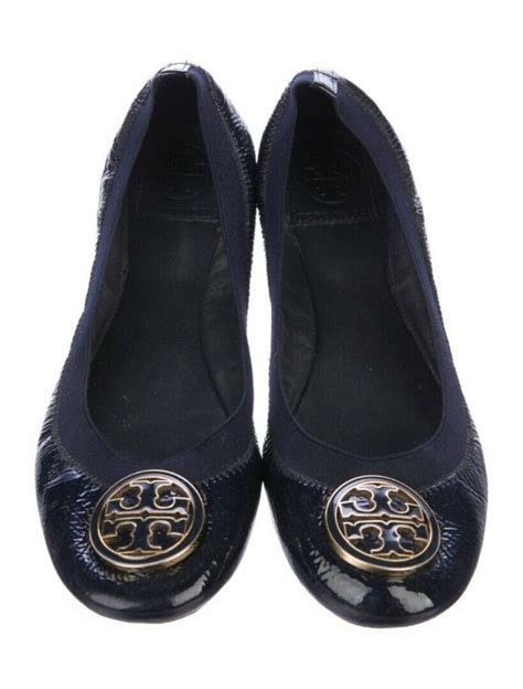 navy blue tory burch flats.